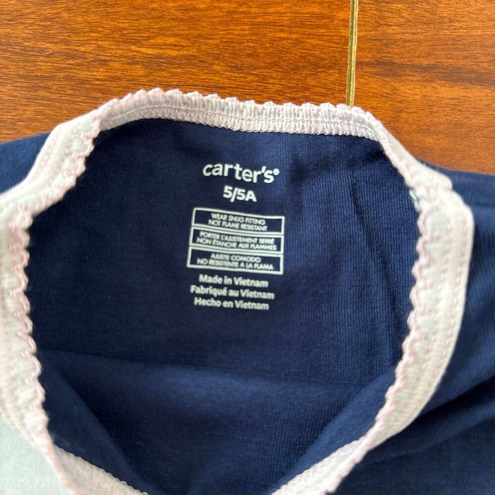 Set of 2 Carter’s Blue Pink Pajama Sets 5 - Picture 7 of 7